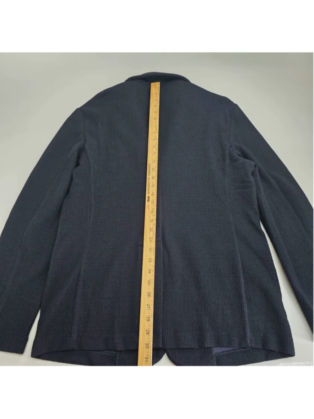 Barena Venezia Mens IT 56 Torceo Navy Ribbed Knit Wool Blazer Made Italy $890